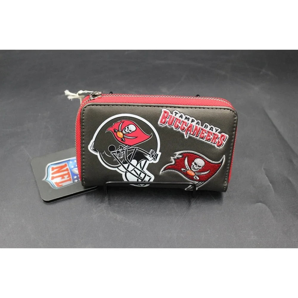 Loungefly NFL Tampa Bay Buccaneers Patches Zip Around Wallet Wallet NWT